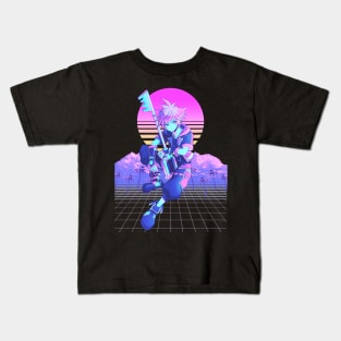 vaporwave of kingdom hearts Kids T-Shirt